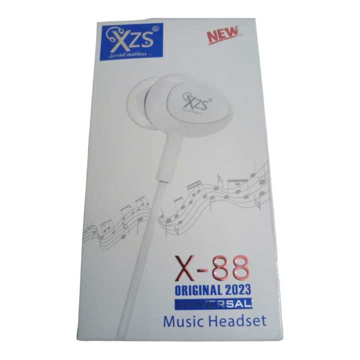 Handsfree XZS, X-88, White Colour, Premium Quality