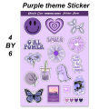 New Colorful Aesthetic Sticker Sheet for Journal - UNCUT Stickers for scrapbook - Aesthetic themed sticker pack. 
