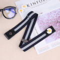 Fashion Simple Daisy Invisible Elastic Belt /Without Button Non-porous Lazy Belts / Girls Decorative jeans belts. 