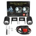 2-PCS Mini Driving Motorcycle Led Light 20w Dual Tone 3-Wires Fog Led For motorcycle, Car, Jeep. Led lights for bikes. 