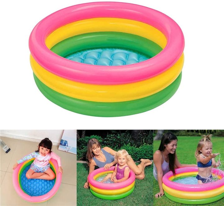 61cm%20x%2022cm%20Inflatable%20Kids%20Pool%20Bath%20Tub%20Beach%20Swimming%20Pool%20Party%20for%20Kids%20-%20Image%202