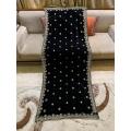 HEAVY EMBROIDERED VELVET SHAWL. 