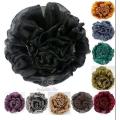 big organzahair bun clip under hijab in brown colour. 