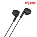 Energy - ENRG In-Ear Wired Earphones Deep Bass and Stereo Earbuds Apple Style Black & White. 