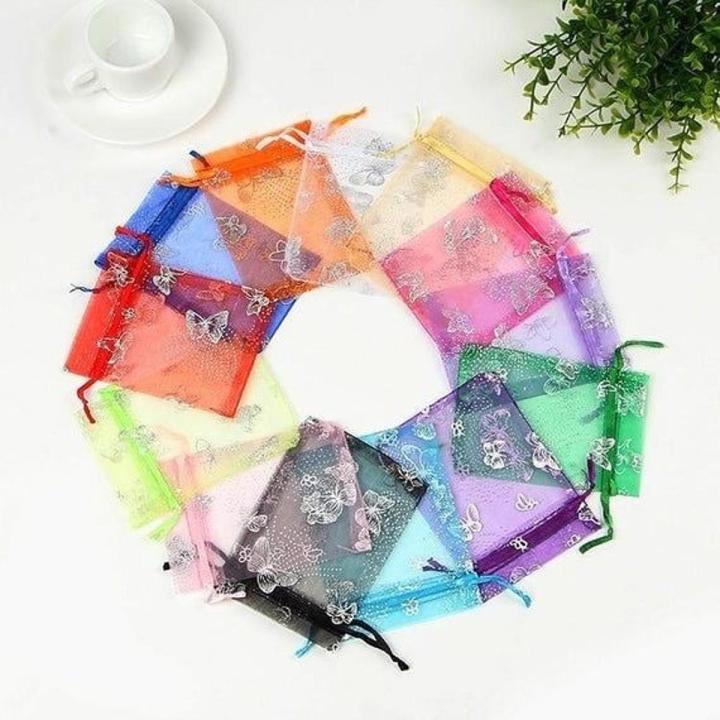 100pcs Bid Pouches Wedding organza bid bags nikkah pouches