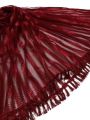 Maroon Color Net Dupatta Stole Stoller for Girls and Kids – Stylish and Versatile Light weight Narrow Net Dupatta For Girls Net (lehriya) Dupatta. 