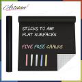 Artisan - Blackboard Chalkboard Vinyl Sticker Washable, Reusable - DIY Black Board Wall Adhesive Vinyl Sticker Roll - with 5pc colorful chalks. 