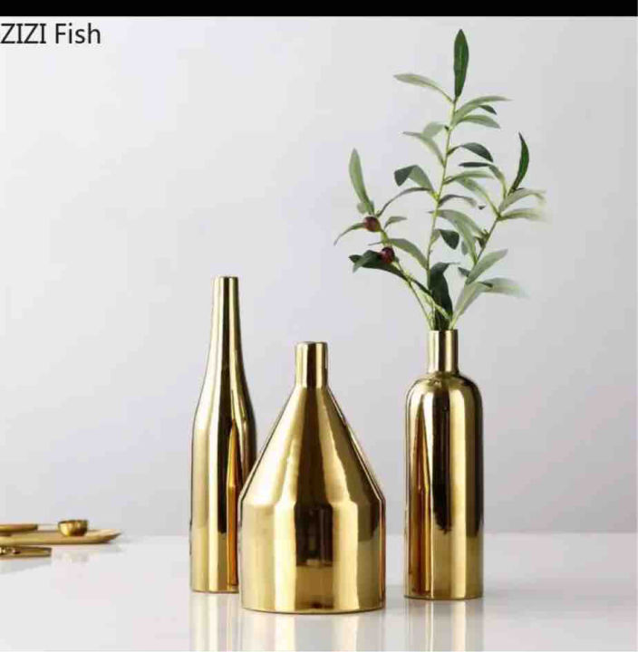 3 pieces Creative Porcelain Vase Modern Home Decoration Accessories Ceramic Vases For Flowers Desk Living Room Decoration Wedding Decor