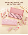 Dragon Ranee 10 Pieces Velvet Matte Pink Lipstick Set Long Lasting Makeup Waterproof Lipstick Set Makeup Set for Girls & Women's. 