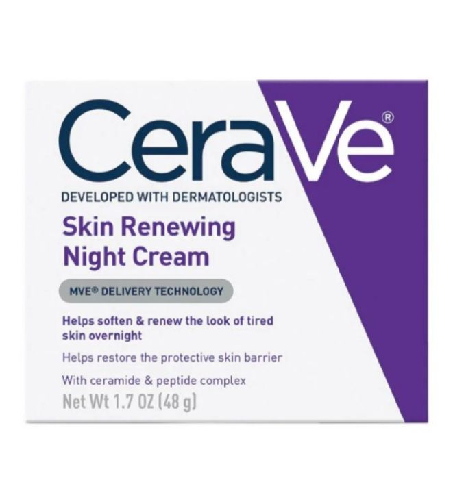 CeraVe Skin Renewing Night Cream (48g) – Overnight Hydration & Skin Renewal
