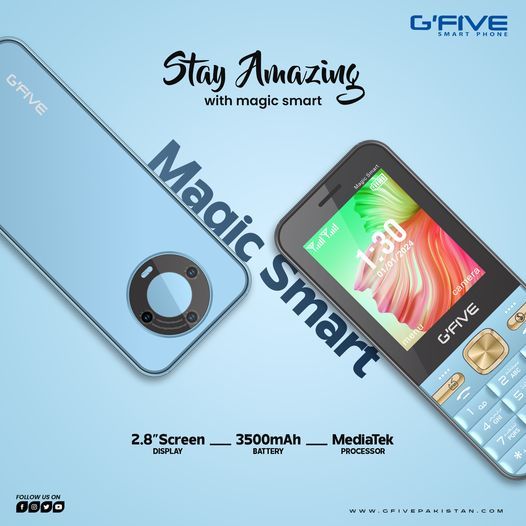 GFIVE Magic Smart  - 2.8" Inch Display - 35000 mAH Battery - Dual Sim  - Any Colour