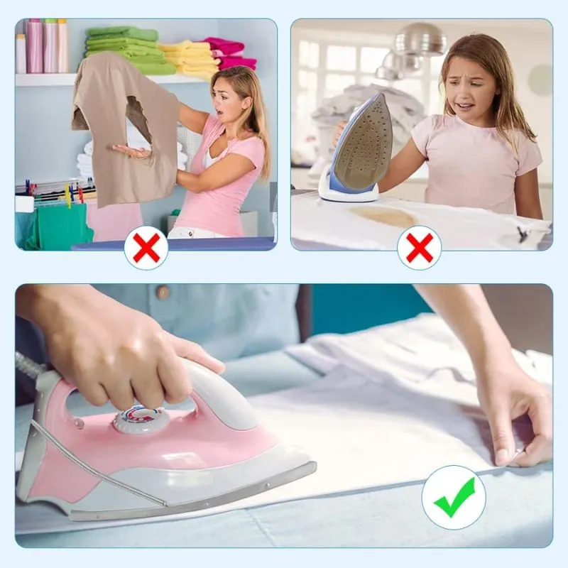 Teflon Iron Cover Protector | Non-Slip | Flat Heat Resistant | Protects Fabrics Silk Cloth Garment | Iron Soles Ironing Aid Board for Cloth Ironing