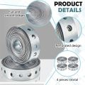 4 Piece Galvanized Hanger Strap Metal Strapping with Holes Pipe Hanger 10 Ft Metal for Pipe Supports Hanging. 