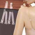 2 Pairs Silicone Adjustable Clear Invisible Transparent Bra Straps. 