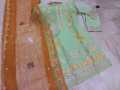 Full Embroiderd Shirt With Emb Dupatta 3pcs  Shirt Stuff Organza  Embroidery Stuff Malai Crepe  Emb Dupatta Size 2.5 Yards Stuff Organza  tahi. 
