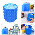 SP Dealz Ice Cube Maker Mould Ice Tray, Silicone Ice Bucket, (2 in 1) Ice-Ball Makers for Home, Round Portable Ice Bucket for Frozen Whiskey, Cocktail, BeveragesSpace Saving Ice Cube Maker for Party. 