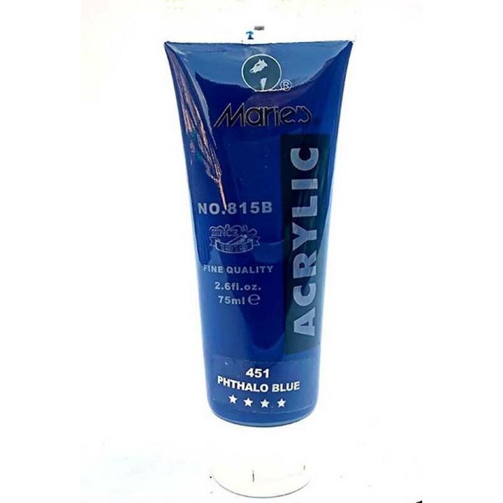 Marie's 75ml Acrylic Colors Paint Tubes-451 Phthalo Blue