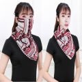 Lightweight Outdoor Riding Handkerchief Protective Silk Face Mask Scarf Mouth Mask Neck Protection. 