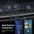 UGREEN Aux to Bluetooth 5.3 Adapter 3.5mm Bluetooth Receiver for Car USB 2.0 to 3.5mm Jack Kit with Built-in Microphone Aux Input for Hands-Free Calls. 