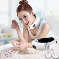 Electric Pulse Neck Massager - White And Black. 