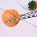 Portable Utensils Set with Case-4 Pieces Wood Handle Reusable Flatware Set Fork Spoon Stainless Steel Portable Travel Utensil Set for Travel/Camping Office Lunch with Carry. 