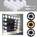 Vanity Light LED Bulbs for Makeup Mirror - Portable Super Bright Mirror Studio Glow 3 Modes for Dressing Table - White, Off White & Yellow with 10 Bulbs Vanity Light By Swift Decor. 