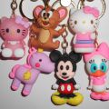 1 Piece Cartoon Character 3D Key Chain- Bag Keyring Accessories Children's Toys. 