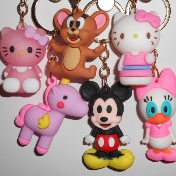 1 Piece Cartoon Character 3D Key Chain- Bag Keyring Accessories Children's Toys