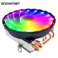 【ZOSR】4 Heat Pipes CPU Cooler RGB 120mm PWM 4 Pin PC Radiator quiet Intel LGA 2011 1700 1150 1151 1155 AMD AM3 CPU Cooling Fan. 