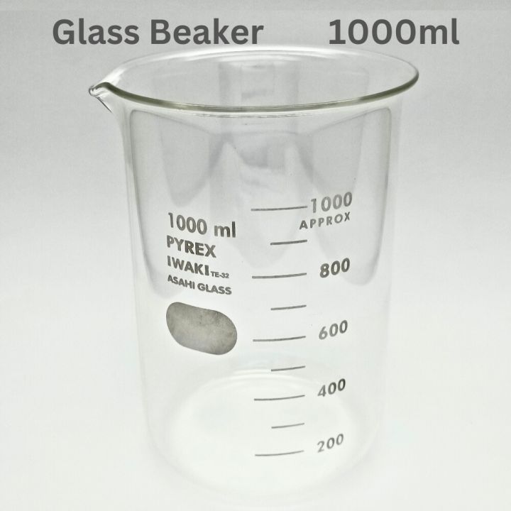 1000ml Borosilicate Glass Beaker Graduated, Chemical-Resistant & Heat-Resistant Lab Glassware