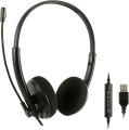 Headset with Microphone Wired USB Call Center Headset with Noise Cancelling 360° Rotatable Mic Business Commuting Handsfree Headphone for PC Home Office. 