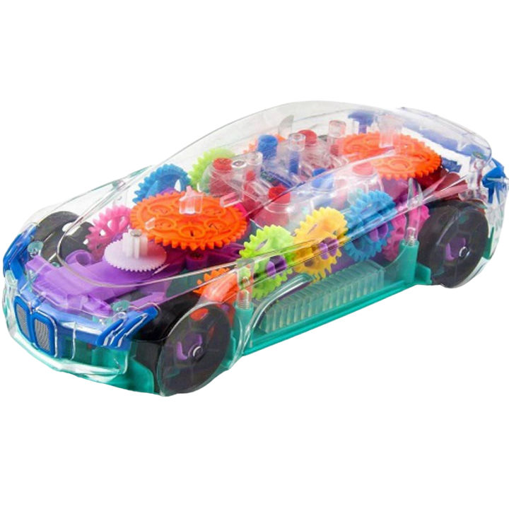 Concept Musical and 3D Lights Kids Transparent Car , Toy for 2 to 5 Year Kids Baby Toy, Multicolor
