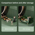Oufeiton Vanity Organizer Tray Chic Makeup Perfume Organizer Tray for Dresser Vanity Multifunctional Fruit Serving Tray Stylish Bathroom Countertop Organizer Skincare Product Organizer. 