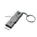 1 【Footprint】 Ceisn Emergency Survival Whistles Double Tubes High Decibel Whistle With Keychain For Camping Hiking Outdoor Sports. 