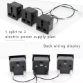1pcsFactory supply AC Universal socket power inlet PDU/UPS model 13A Multifunctional power with security door outlet EU/UK/AU/US. 