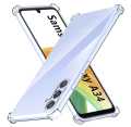 Samsung Galaxy A34 Crystal Transparent Soft Clear Silicon Ultra Thin Protective Back Cover Case. 