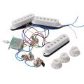 Electric Guitar Pickup Wiring Harness Prewired 5-Way Switch SSS Pickup for ST Electric Guitar White. 