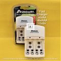 Original SINGWAY Fast Charger 4x AA AAA 1.2v Rechargeable Cell + 2x 9v Battery Travel Adapter Batteries Cells. 