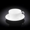 Wilmax England - Set of 6 - TEA CUP & SAUCER - 250 ML - 8 OZ. 