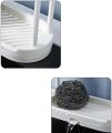 Kitchen Sponge Brush Holder Detachable Towel Rag Hanger For Bathroom Sink. 