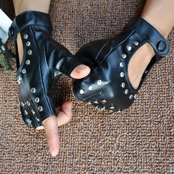 %E3%80%90HOT%E3%80%91%201%20Pair%20Halloween%20Black%20Pu%20Leather%20Fingerless%20Gloves%20Female%20Half%20Finger%20Driving%20Women%20Fashion%20Punk%20Gloves%20Dance%20Rivets%20Gloves%20-%20Image%202