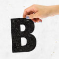 Glitter Banner 7" Inch Customize Banner in Black, A To Z Alphabets Letters, Wall Hanging Decoration, Happy New Year, Bridal Shower, Baby Shower, Wedding Anniversary, Birthday Party Decoration, Welcome Home. 