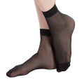 Pair of Sheer Socks Ultra-Thin Transparent Nylon Summer Socks/Stocking Socks for Ladies/Women/Girl's (Ankle Length Socks) in Skin White and Black Color Free Size Fits All. 