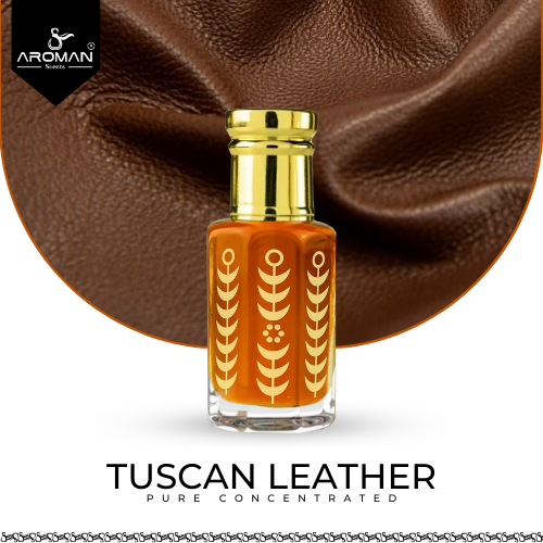 Tuscan Leather Fragrance Oil / Attar - 6ml & 12ml | Men | Pure Concentrated | Alcohol-Free Fragrance Oil | Aroman Scents