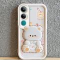 Case for vivo v40 V50 V60 lite vivo Y19S 4G y29s y04 Y29 4g V50 LITE 5G back cover Softcase Silicone shockproof Cover new design aesthetic Rotatable mirror Cute Bear with holder JTXXZJ01. 