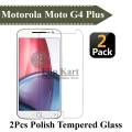2 Pack Motorola Moto G4 Plus Tempered Polish Glass Screen Protector. 