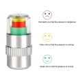4Pcs/set Tire Pressure Monitor Pressure Gauge Cap Sensor Indicator Alert Monitoring Valve Stem Cap Tools Kit. 