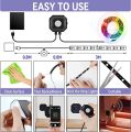 Motion Sensor LED Strip Lights 6m, 2PCS 3M USB LED Lights with Battery Powered, 5050 Music Sync LED Strip with APP Control, RGB Lights for Bed, Stairs, Cabinet. 