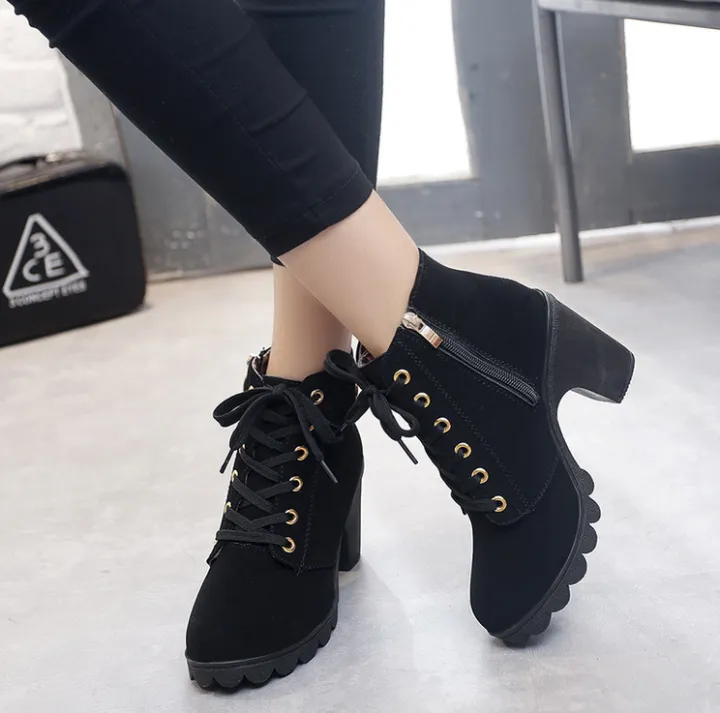 Autumn%20Winter%20Women%20Lady%20PU%20Leather%20High%20Heel%20Martin%20Ankle%20Zipper%20Boots%20Shoes%20Black%20-%20Image%202