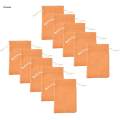 10pcs Linen Drawstring Bags Wedding Party Gift Bag Pouches Orange,10x14cm. 